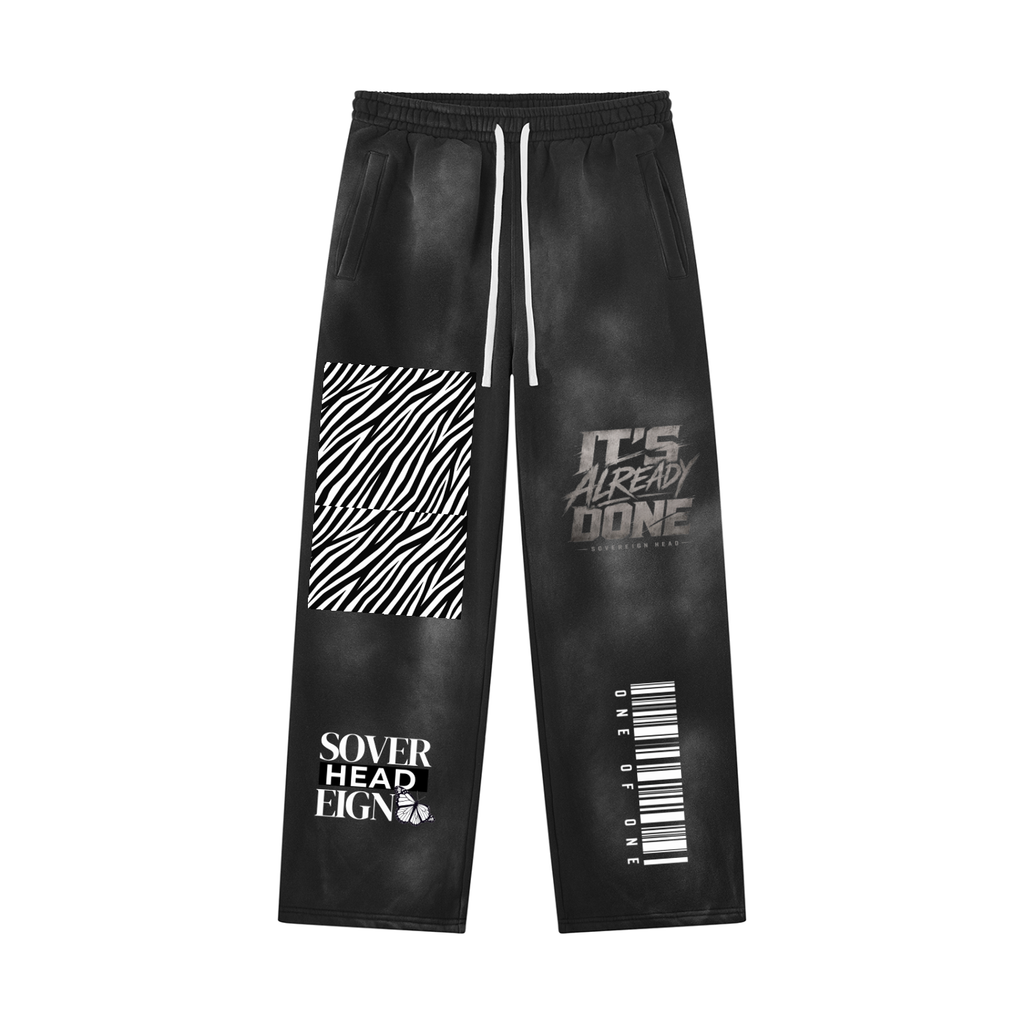 Unisex Sunfade Wide Leg Fleece Sweatpants