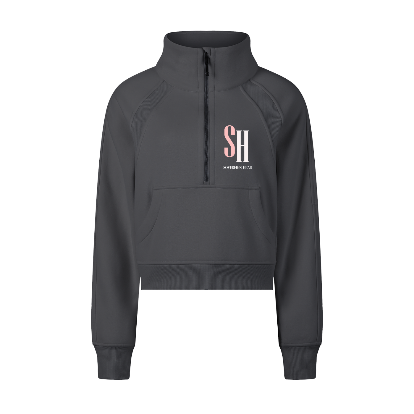 Cropped Half-Zip Sweatshirt
