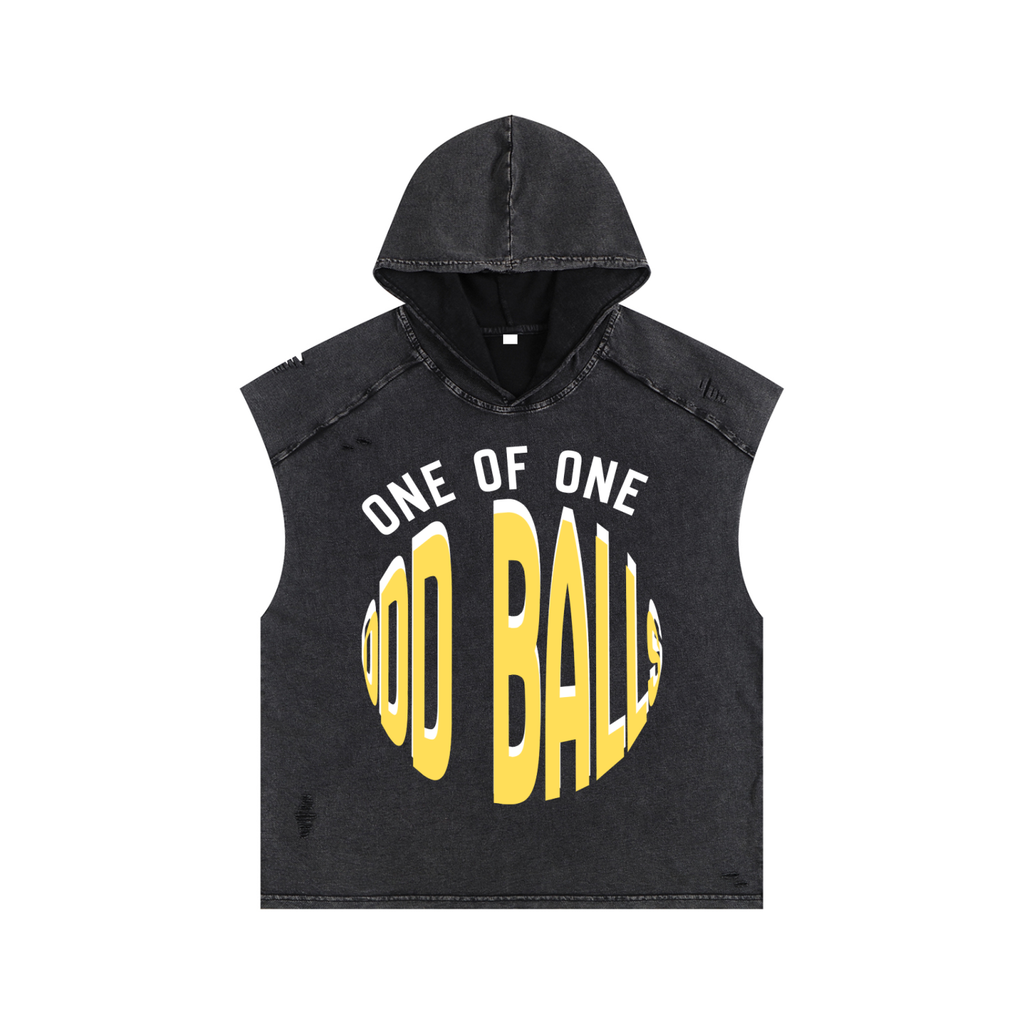 Snow Washed Boxy Hooded Tank Top
