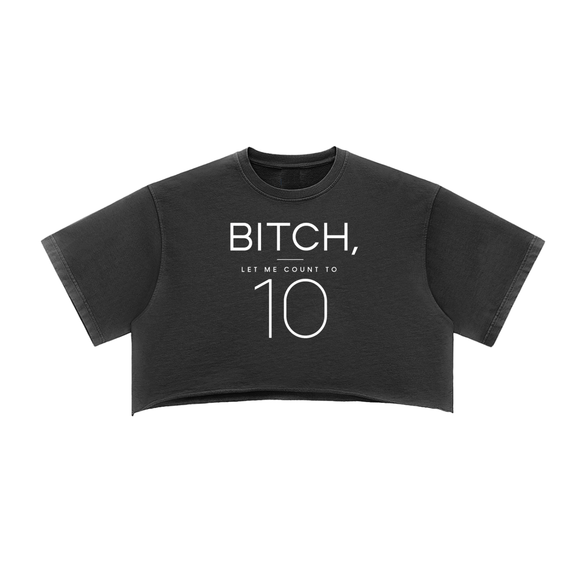 Keep It Cute ! Snow Washed Raw Edge Crop Top