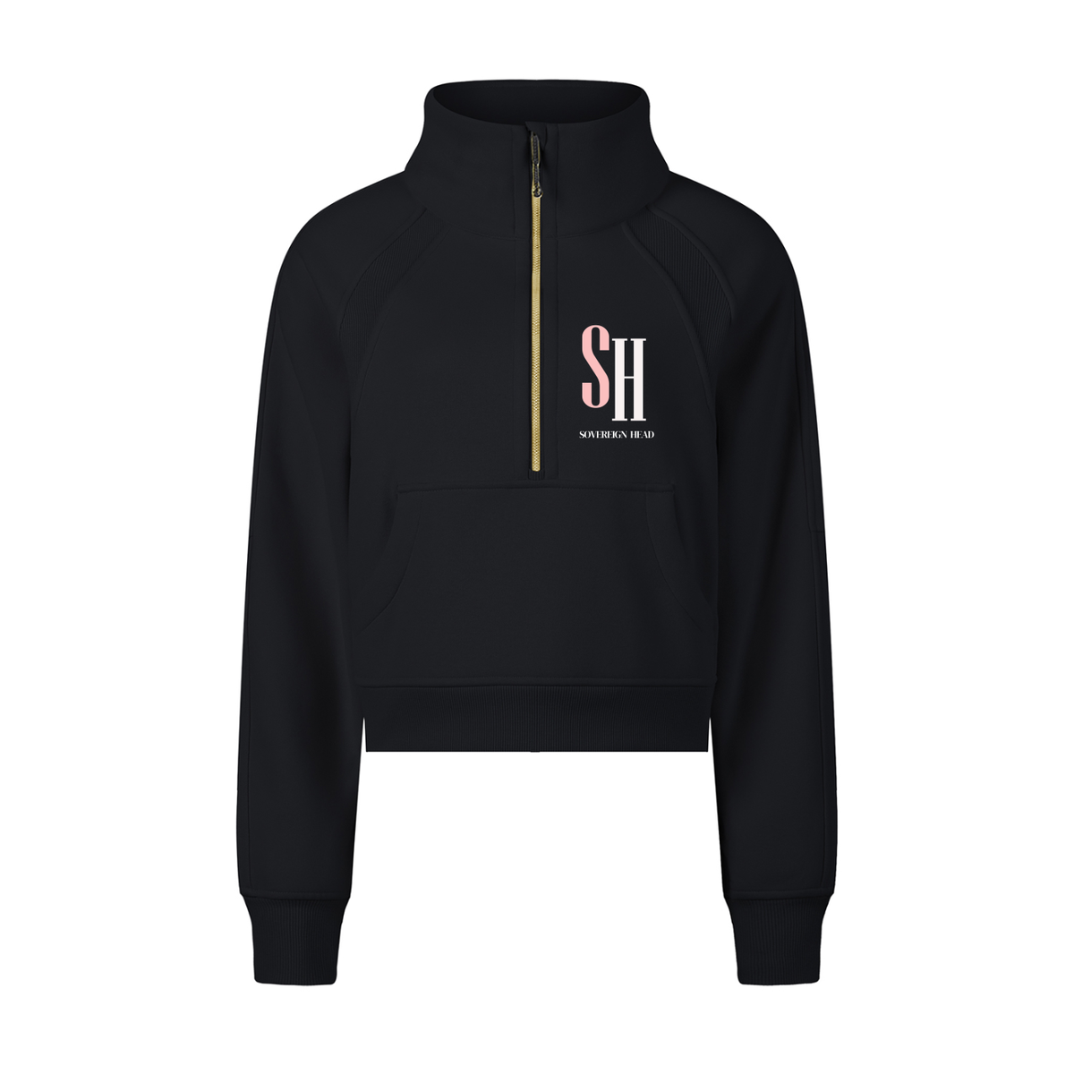 Cropped Half-Zip Sweatshirt
