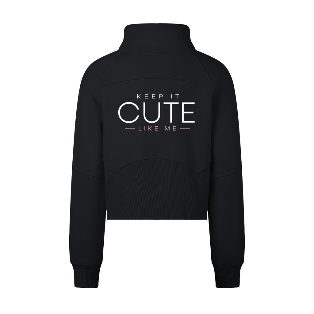Cropped Half-Zip Sweatshirt