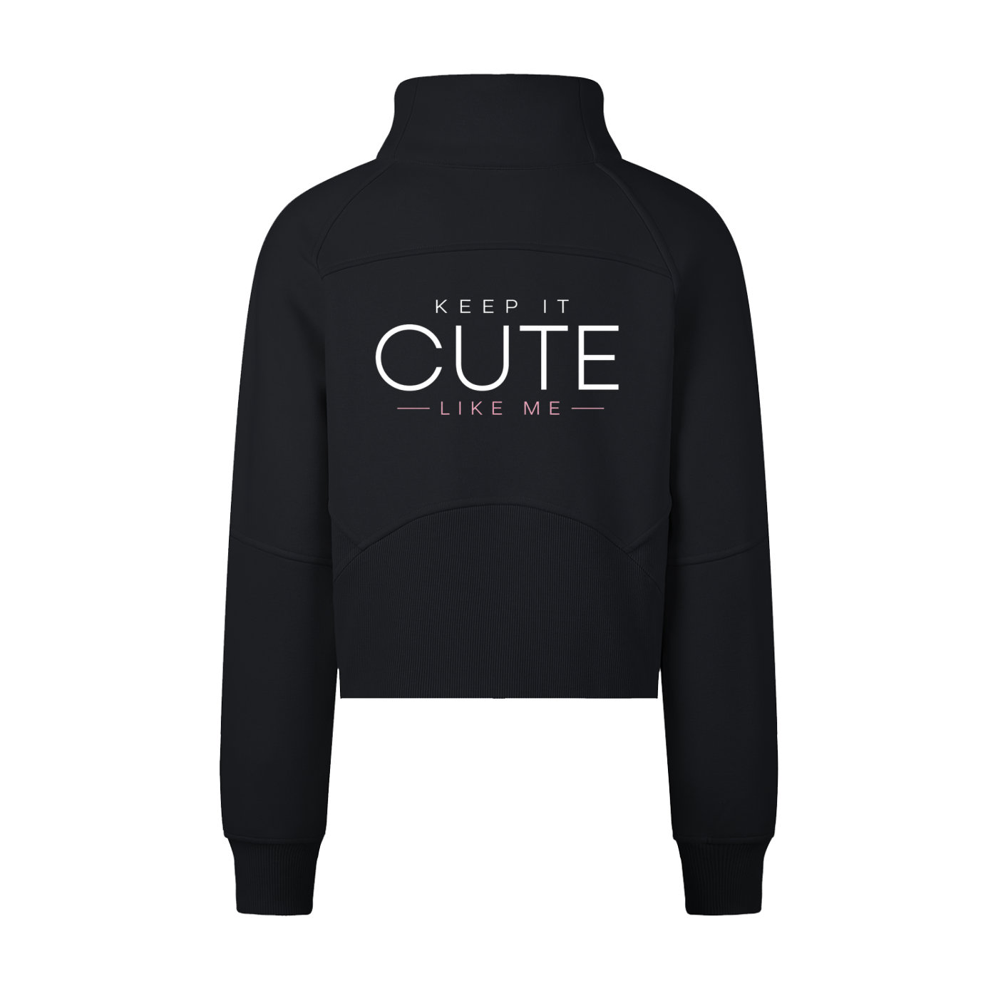 Cropped Half-Zip Sweatshirt