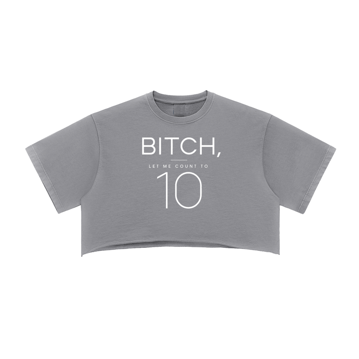 Keep It Cute ! Snow Washed Raw Edge Crop Top