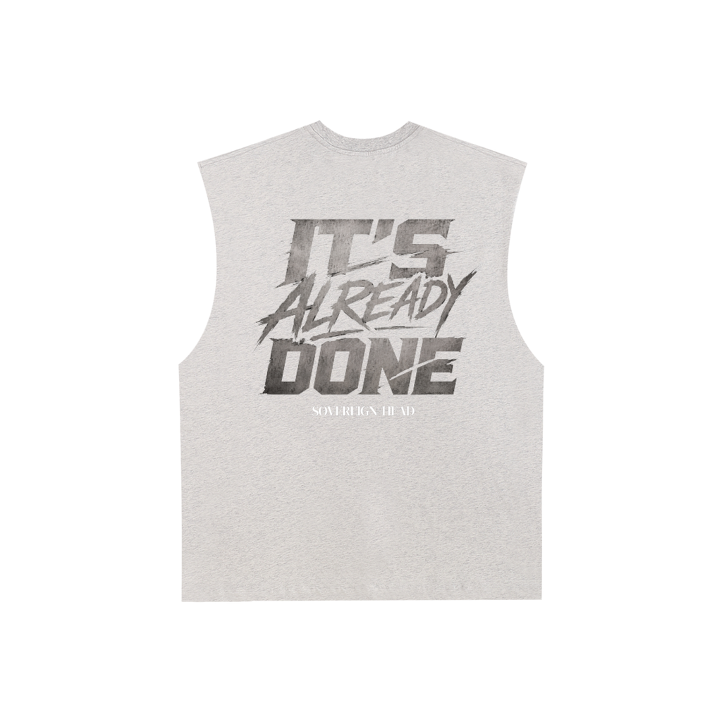 Raw Edge Cotton Tank Top