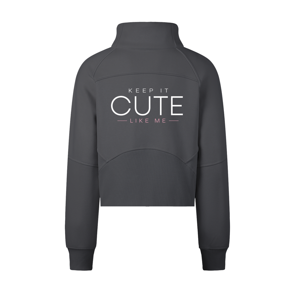 Cropped Half-Zip Sweatshirt
